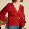 Aurelie Stretch Silk Bustier Blouse