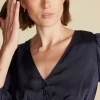 Aurelie Stretch Silk Bustier Blouse