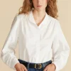 Averi Pleated Poplin Blouse