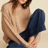 Cameryn Cable Knit Wool Sweater