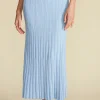 Cerise Knit Midi Skirt