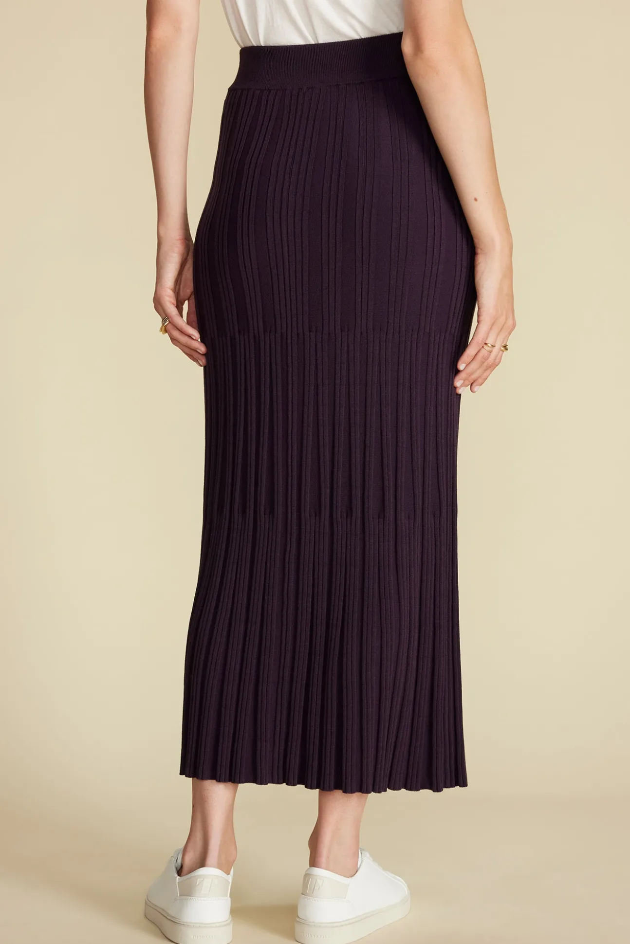 Cerise Knit Midi Skirt