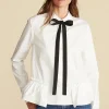 Cottine Cotton Poplin Tie Blouse