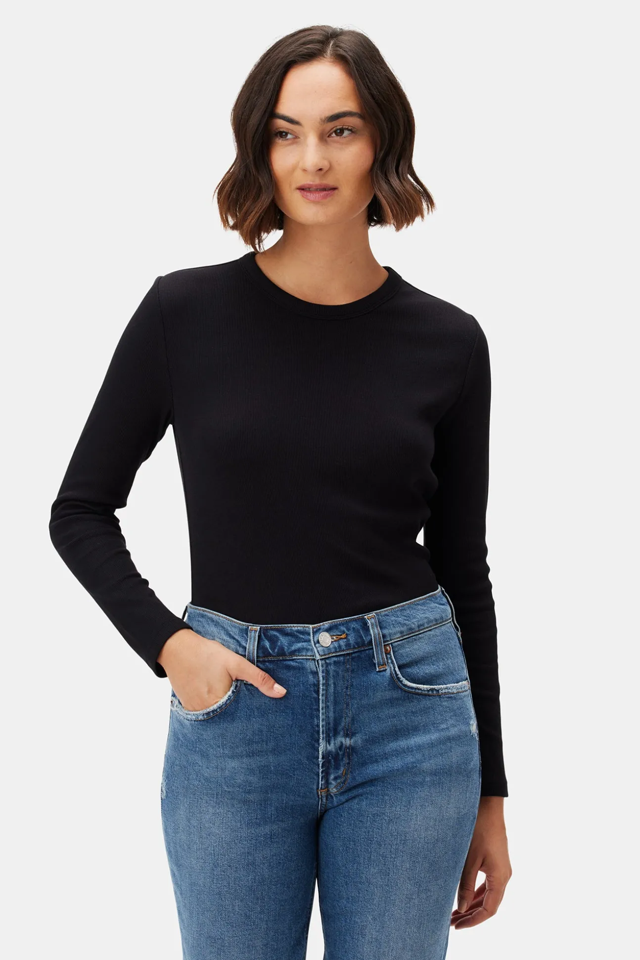 Eleanor Long Sleeve Baby Rib Tee