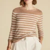 Fran Boatneck Striped Cashmere Sweater