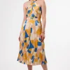 Pleat Recycled Sateen Dress