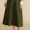 Roselle Pleated Poplin Skirt