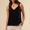 Twist Strap Washable Silk Tank