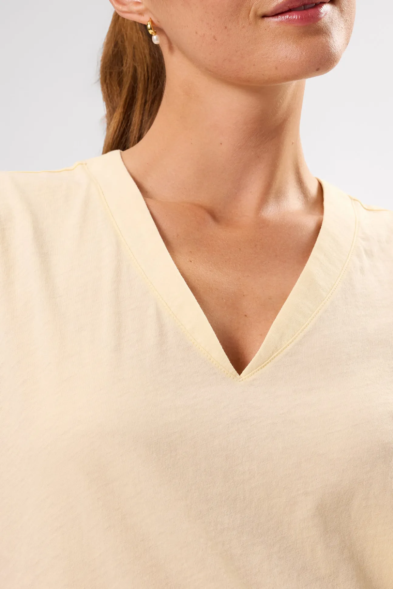 V Neck Solid Tee